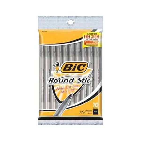 BIC Cristal Xtra Smooth Stic Ballpoint Pen Black 1.0mm 10Pk BP